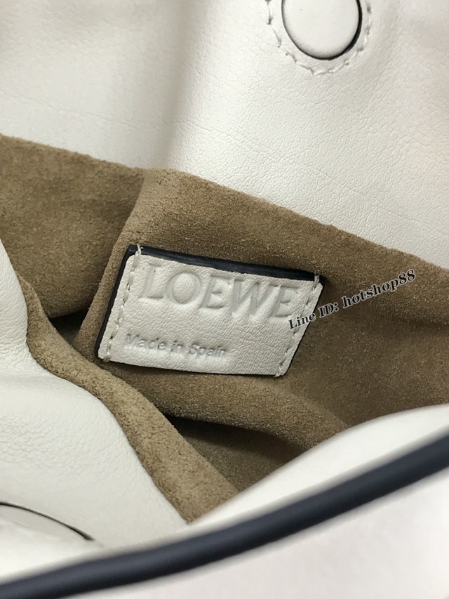 Loewe專櫃2022新款Flamenco小福袋手機包 羅意威純色全皮束口抽繩小挎包手機包 10854 lyw1052